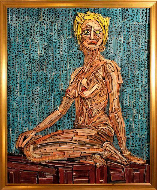 變廢為寶：舊書報變成藝術雕塑(圖2)